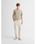T-shirt col rond regular beige sable