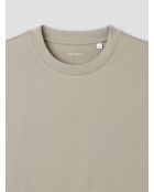 T-shirt col rond regular beige sable