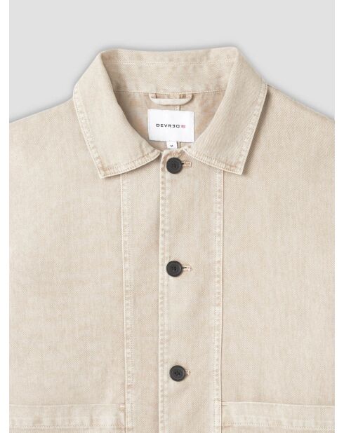Veste col chemise en twill L'atelier écrue