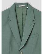 Veste de costume slim tissu traveller verte