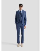 blauw geruit slim colbert