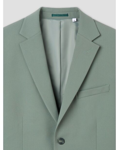 Veste de costume slim bistretch vert amande