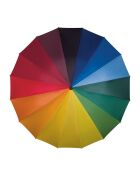 Grand parapluie de golf arc-en-ciel 16 baleines - 110x96 cm