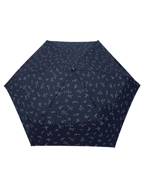 Marineblauer Mini-Regenschirm, zusammenklappbar, 93 x 18,5 cm