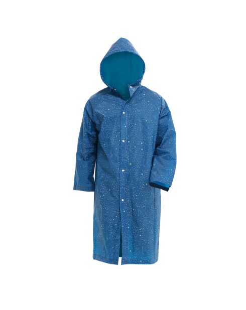 Imperméable unisexe bleu à motifs étoiles - 115x67.5cm