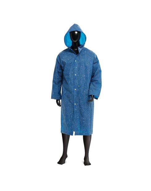 Imperméable unisexe bleu à motifs étoiles - 115x67.5cm