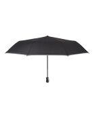 Zwarte reflecterende mini opvouwbare paraplu met reflecterende rand - 104x29 cm