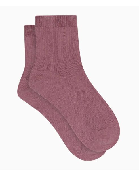 Chaussettes Pointelle vieux rose
