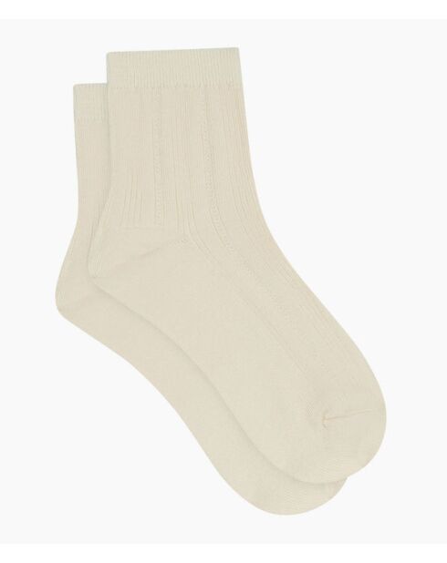 Chaussettes Pointelle ivoire
