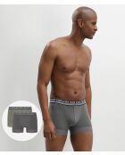 2 Boxershorts 3D Flex Stay And Fit olivgrün/militärgrau
