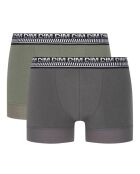 2 Boxershorts 3D Flex Stay And Fit olivgrün/militärgrau