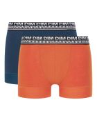 2 Boxershorts 3D Flex Stay And Fit klein/orange Perlmutt