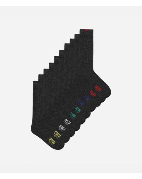 5 pares de calcetines Ecodim de color gris medio