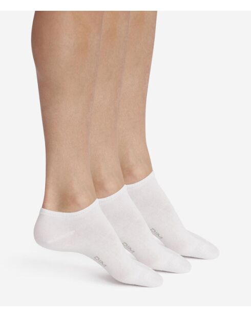 3 Paires de socquettes Coton Nice Price blanches