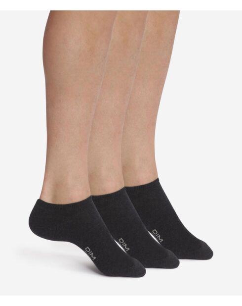 3 Paires de socquettes Coton Nice Price noires