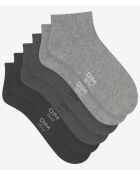 3 Paires de socquettes Coton Nice Price lt gris clair moyen anthracite