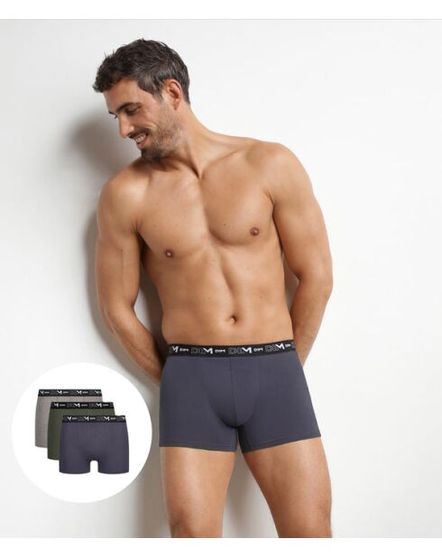 3 Boxers Coton Stretch Men lot terrien