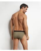 3 Slips Pur Confort lot noir/kaki/rouge grenat