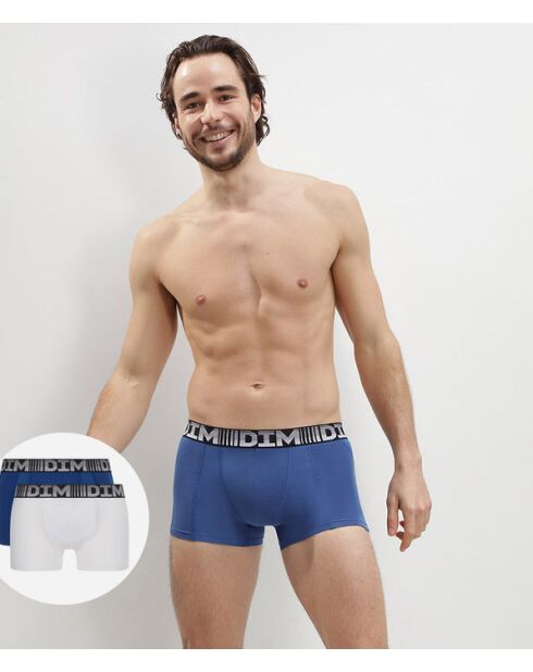 2 Boxers 3D Flex Air bleu acier/blanc