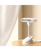 Ventilateur de bureau portable FN3 blanc - 12.5x9.2x23.9 cm