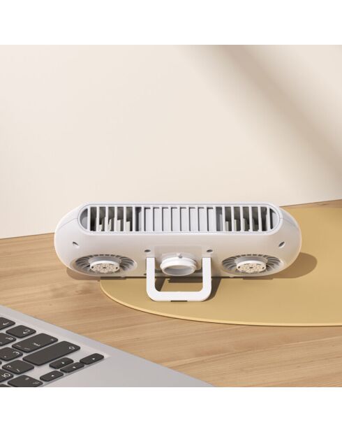 Ventilateur de bureau portable FN3 blanc - 12.5x9.2x23.9 cm