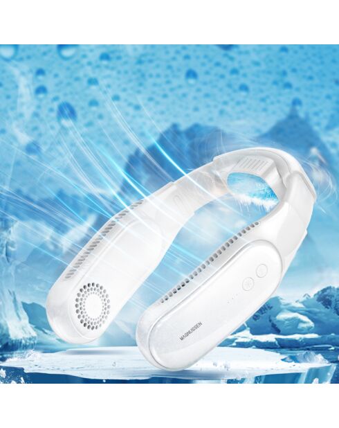 Ventilateur portable personnel FN12 blanc - 17.8x20.8x6.3 cm