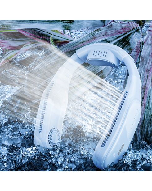 Ventilateur portable personnel FN12 blanc - 17.8x20.8x6.3 cm