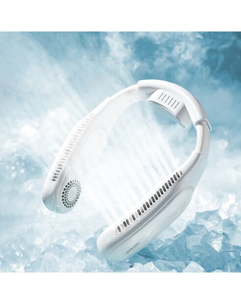Ventilateur portable personnel FN12 blanc - 17.8x20.8x6.3 cm