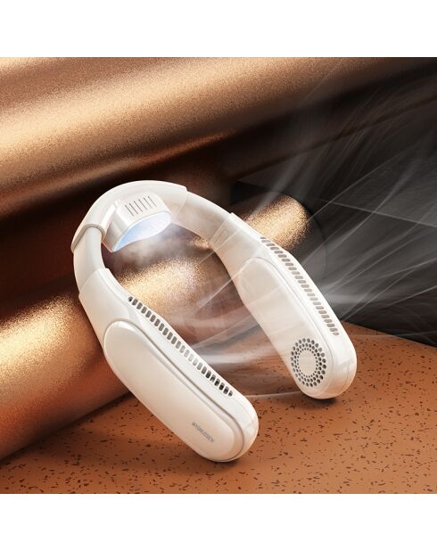 Ventilateur portable personnel FN12 blanc - 17.8x20.8x6.3 cm