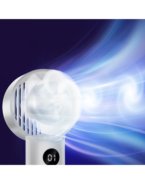 Ventilateur portable Turbo personnel FN2 blanc - 6.1x5.3x16.9 cm