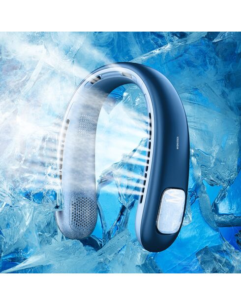 Ventilateur portable personnel FN9 bleu marine - 20.2x6.1x21 cm