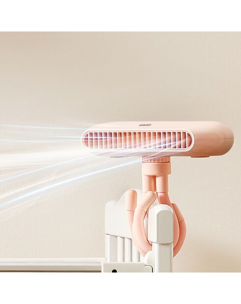 Ventilateur portable flexible FN4 rose - 10.1x9.4x20.9 cm