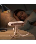 Ventilateur portable flexible FN4 rose - 10.1x9.4x20.9 cm