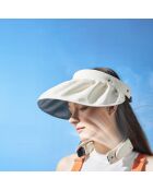 Chapeau à ventilation portable FN7 beige - 21.6x18.3x8.2 cm