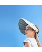 Chapeau à ventilation portable FN7 beige - 21.6x18.3x8.2 cm