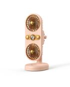 Ventilateur portable personnel FN13 rose - 17.8x20.8x6.3 cm