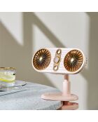 Ventilateur portable personnel FN13 rose - 17.8x20.8x6.3 cm