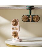 Ventilateur portable personnel FN13 rose - 17.8x20.8x6.3 cm