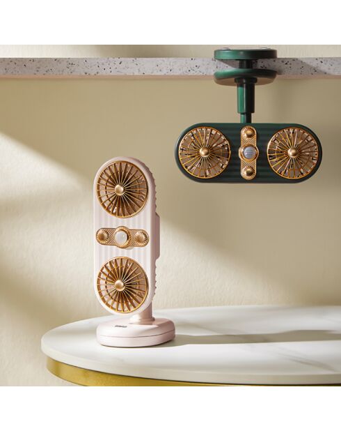 Ventilateur portable personnel FN13 rose - 17.8x20.8x6.3 cm