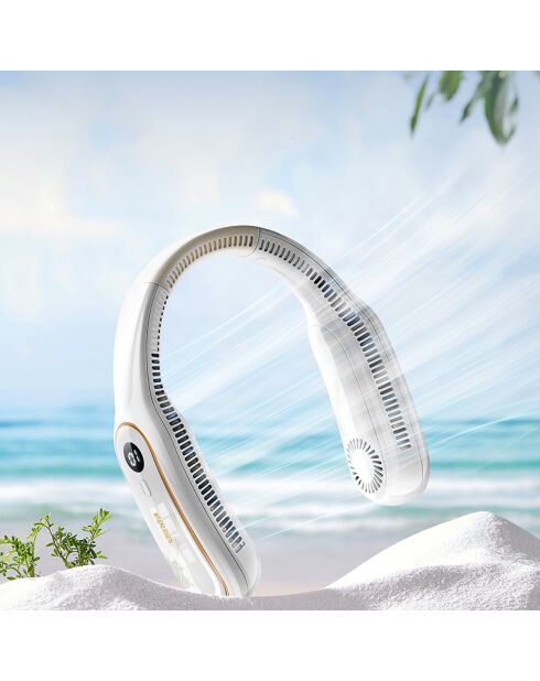 Ventilateur portable personnel FN11 blanc - 18.9x5.6x20.8 cm