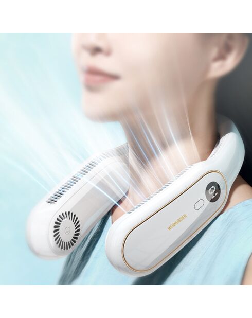 Ventilateur portable personnel FN11 blanc - 18.9x5.6x20.8 cm