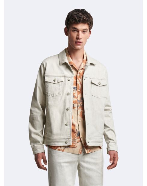 Blouson en coton écru