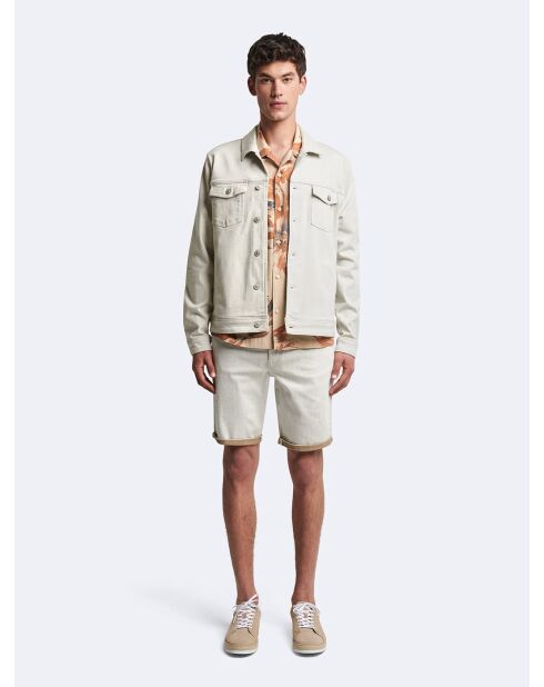 Blouson en coton écru