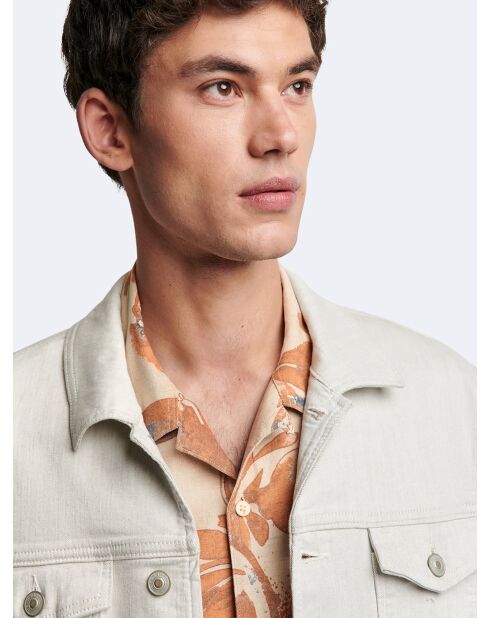 Blouson en coton écru