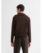 Pullover mit Trucker-Kragen aus einer Mischung aus Schokowolle