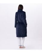 Marineblauwe jas met ritssluiting Essential H53B