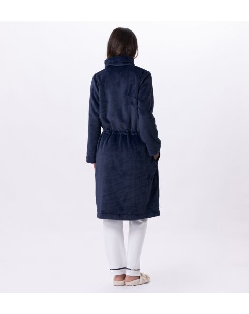 Marineblauwe jas met ritssluiting Essential H53B