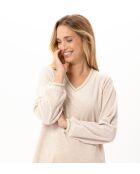 Country 140 meliertes beiges Kleid