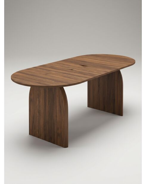 Japandi ausziehbarer Esstisch aus Nussbaumholz - 160/200x90x75 cm