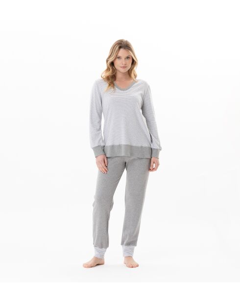 Pyjama Flocon 102 gris chiné
